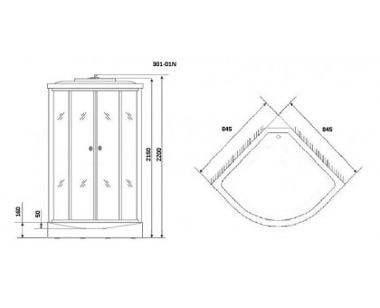 Душевая кабина Niagara NG-301 - 01 мозаика