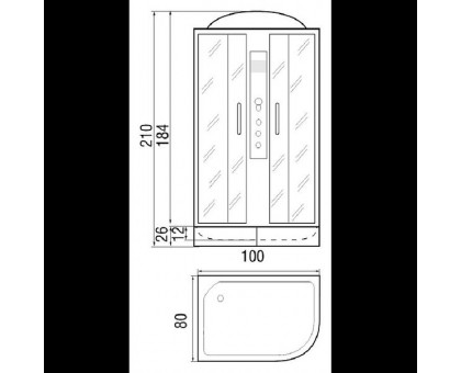 Душевая кабина River DESNA 100/80/24 MT L