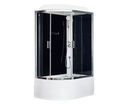 Душевая кабина Royal Bath RB 8120BK5-BT-CH 120х80 см, с прозрачными стеклами, правосторонняя