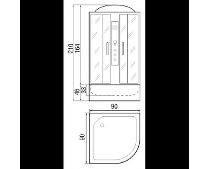 Душевая кабина River DESNA 90/44 МТ
