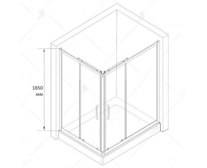 Душевой уголок RGW CL-44B 90x100, прозрачное стекло