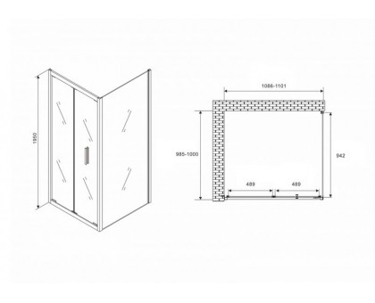 Душевой уголок ABBER Sonnenstrand AG07110-S100