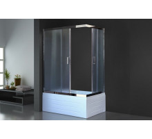 Душевой уголок Royal Bath RB 8100BP-C-CH 100х80 см, с матовыми стеклами, левосторонний