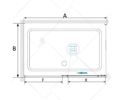Душевой уголок RGW SV-42B (SV-12B + Z-050-2B) 120x100, прозрачное стекло